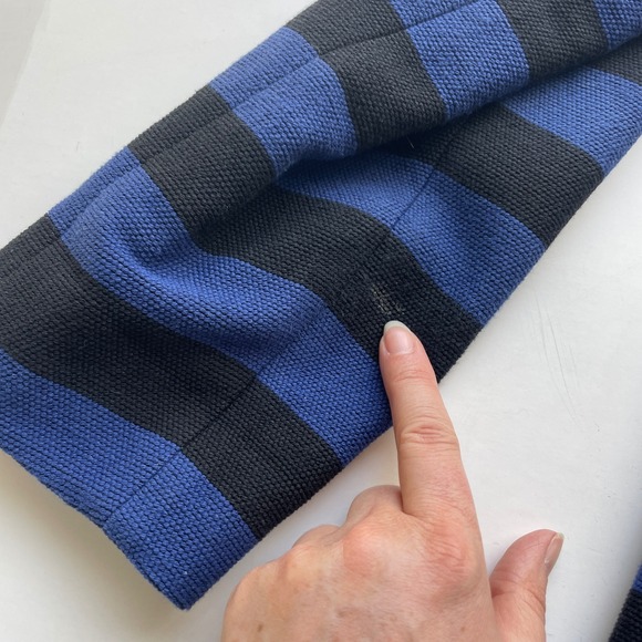 Trina Turk Womens Striped Topper Pea Coat Sz 10 Retro Mod Preppy Nautical Bold - Picture 12 of 13